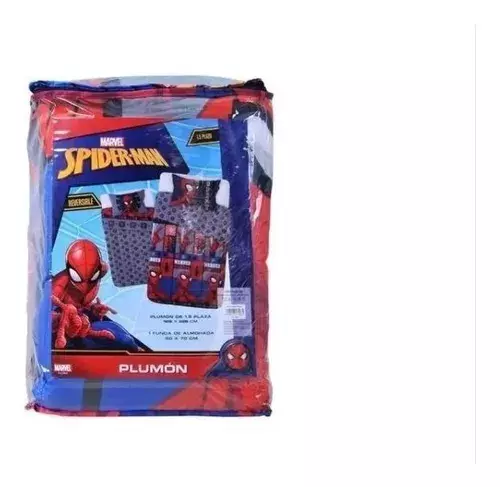 Plumón Spiderman Reversible Plaza Y Media -1