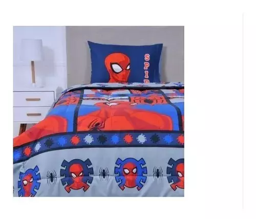 Plumón Spiderman Reversible Plaza Y Media -0