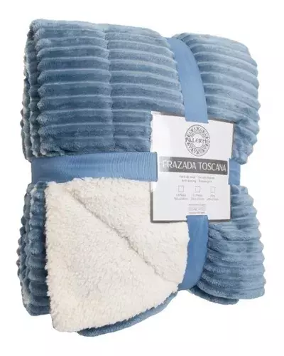 Frazada Térmica Queen 2 Plazas 200x210 Azul-0