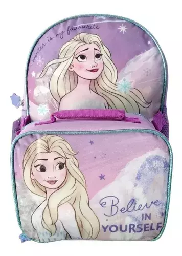 Mochila con lonchera Frozen Believe niña Escolar-0