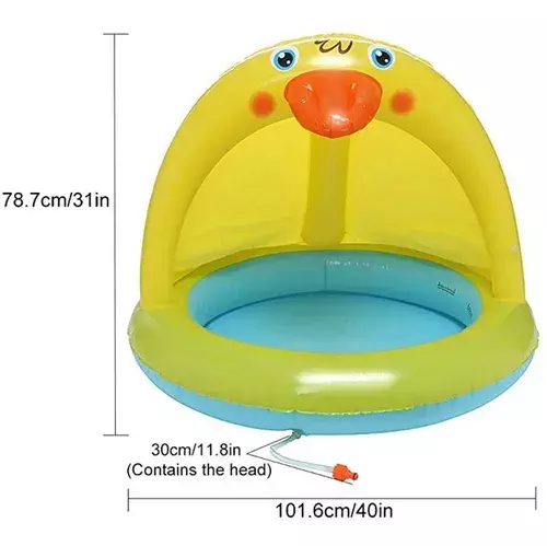 Sillon Inflable Rociador Bebe Piscina Pato 307 -2