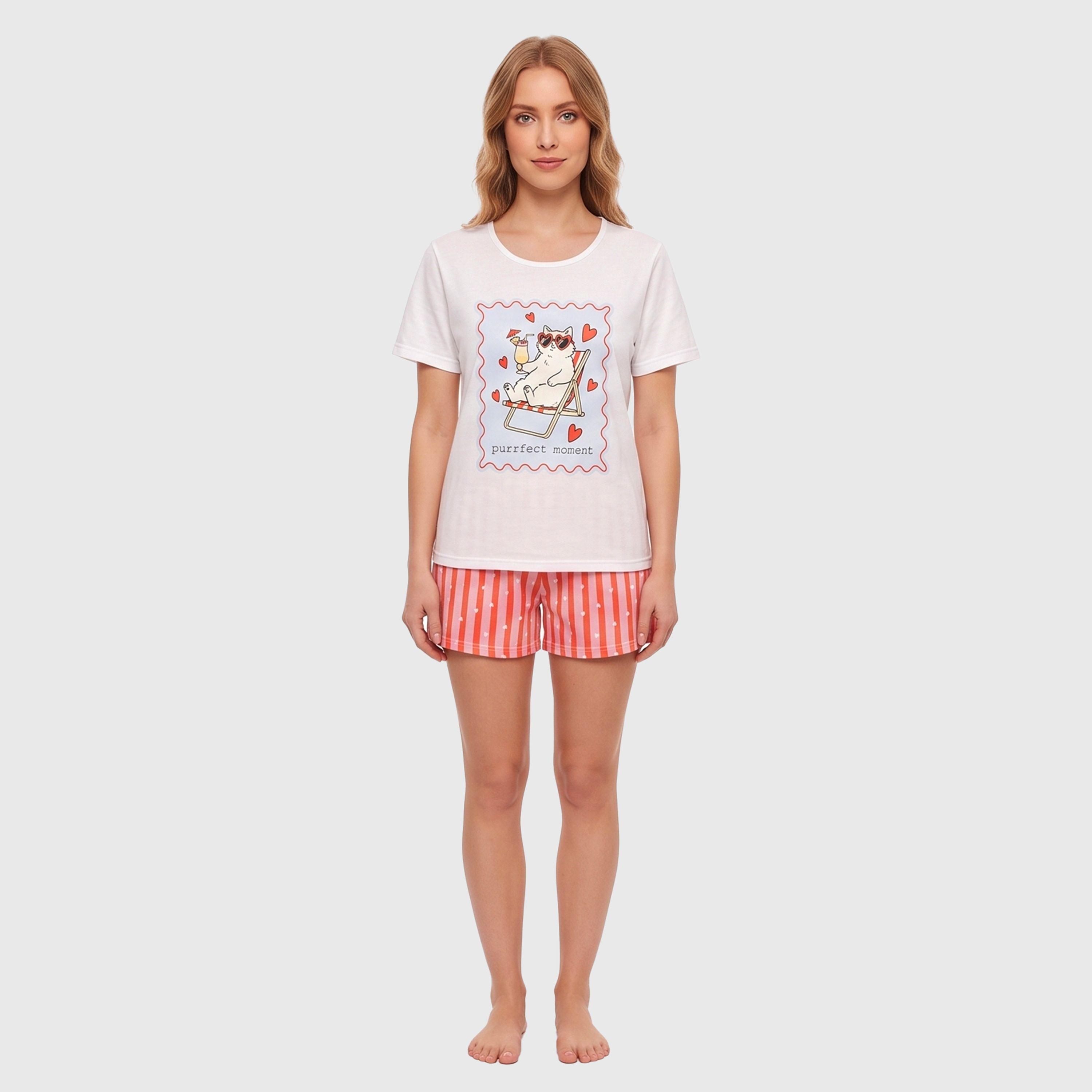 PIJAMA MUJER GATO 8717-2