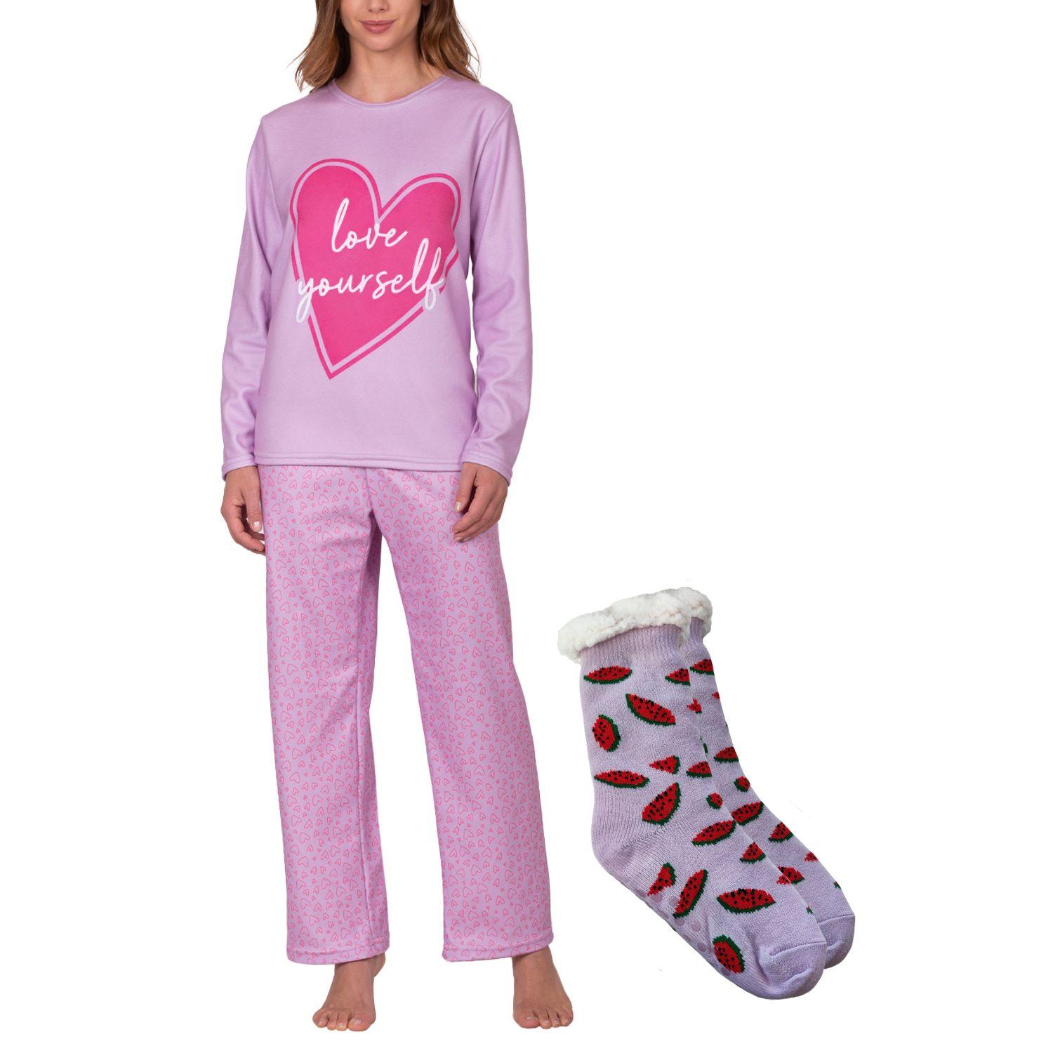 Pack Pijama Micropolar Love Yourself Mujer 8681 + Calcetín Sherpa A294-0
