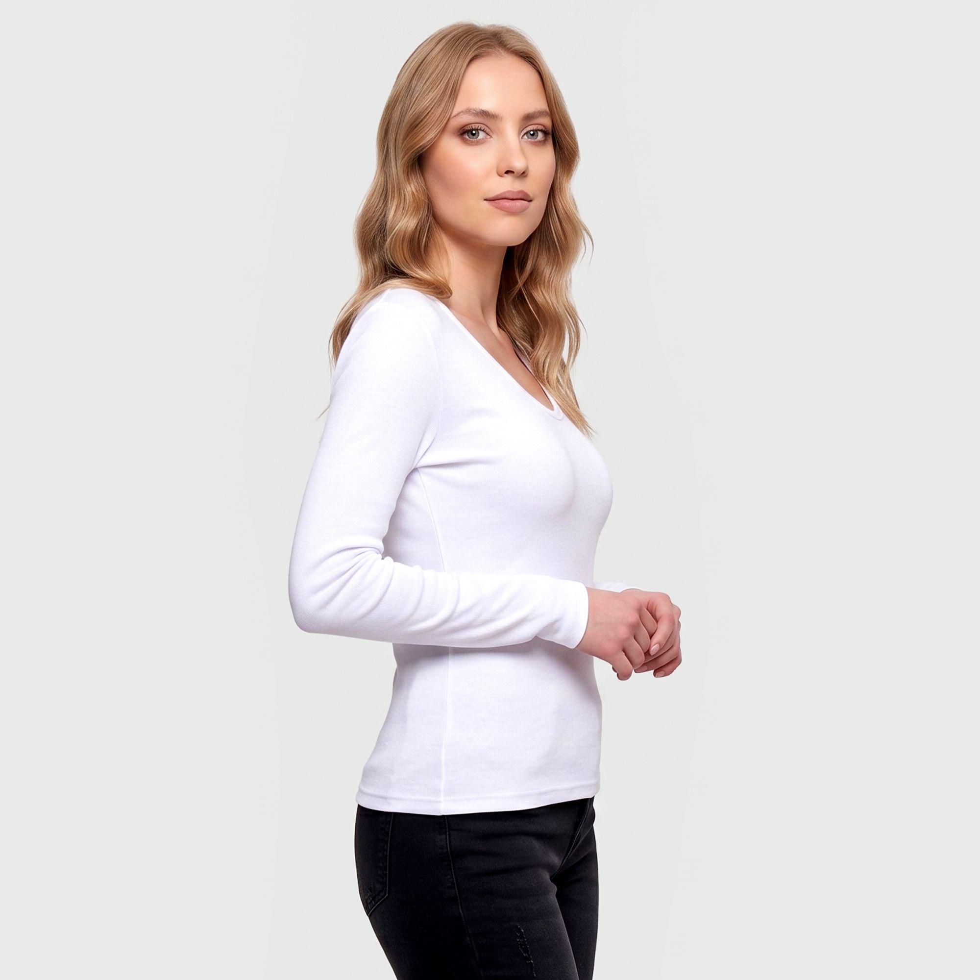 Camiseta Algodón Manga Larga Mujer 906-1