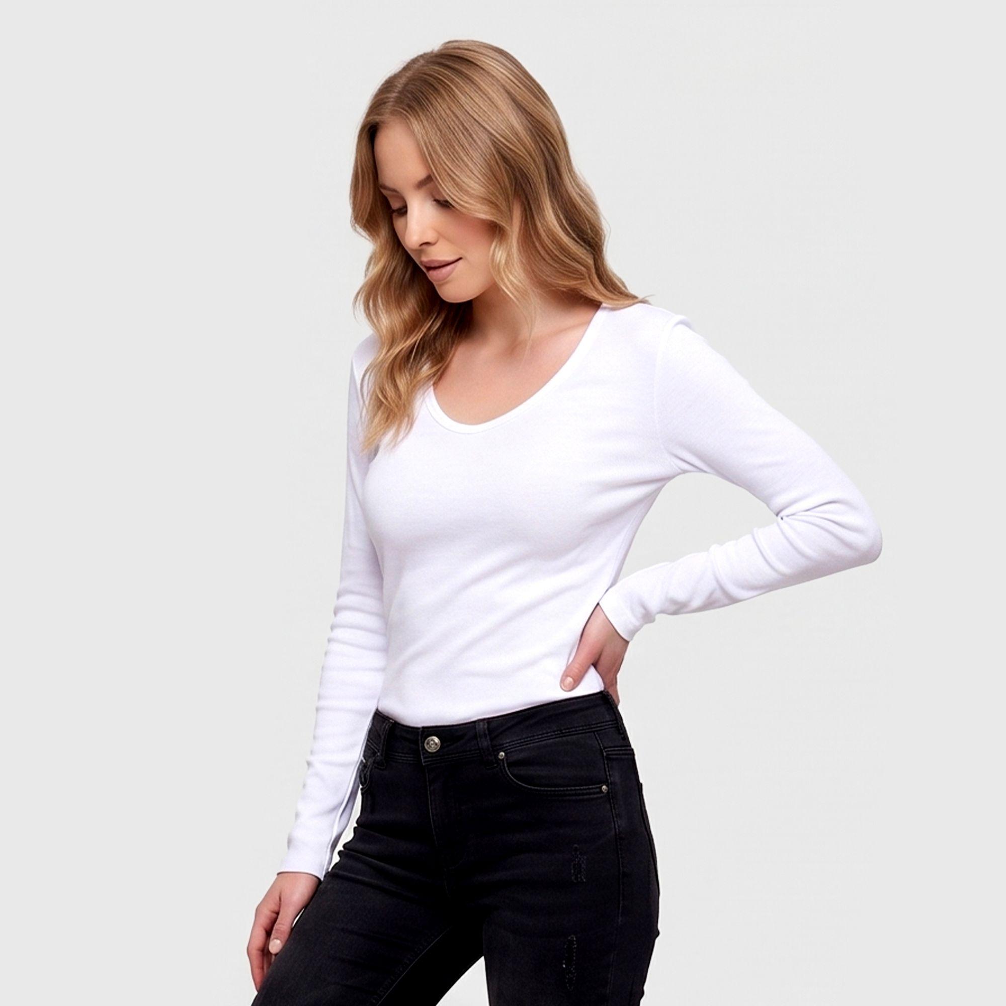 Camiseta Algodón Manga Larga Mujer 906-2