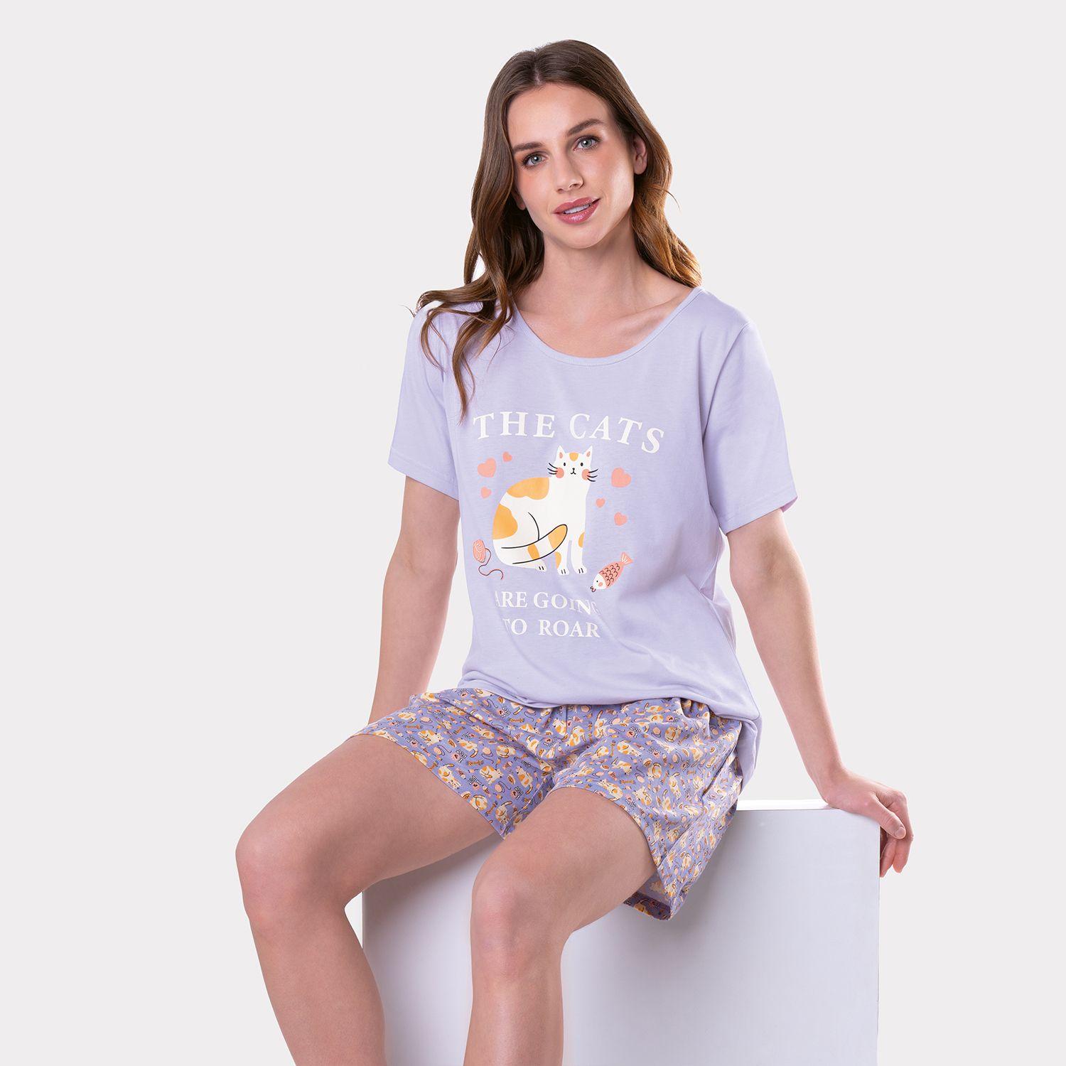 Pijama Corto Mujer 8698-1