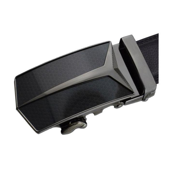 Cinturon ejecutivo automatico cuero negro hombre. Modelo Daimler Premium-2