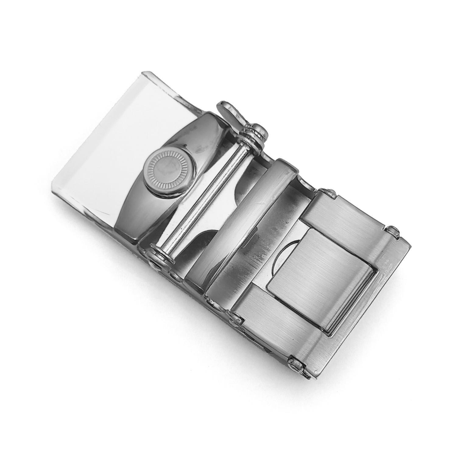 Cinturón Sonec hombre ejecutivo automático modelo Luxury Plateado-2
