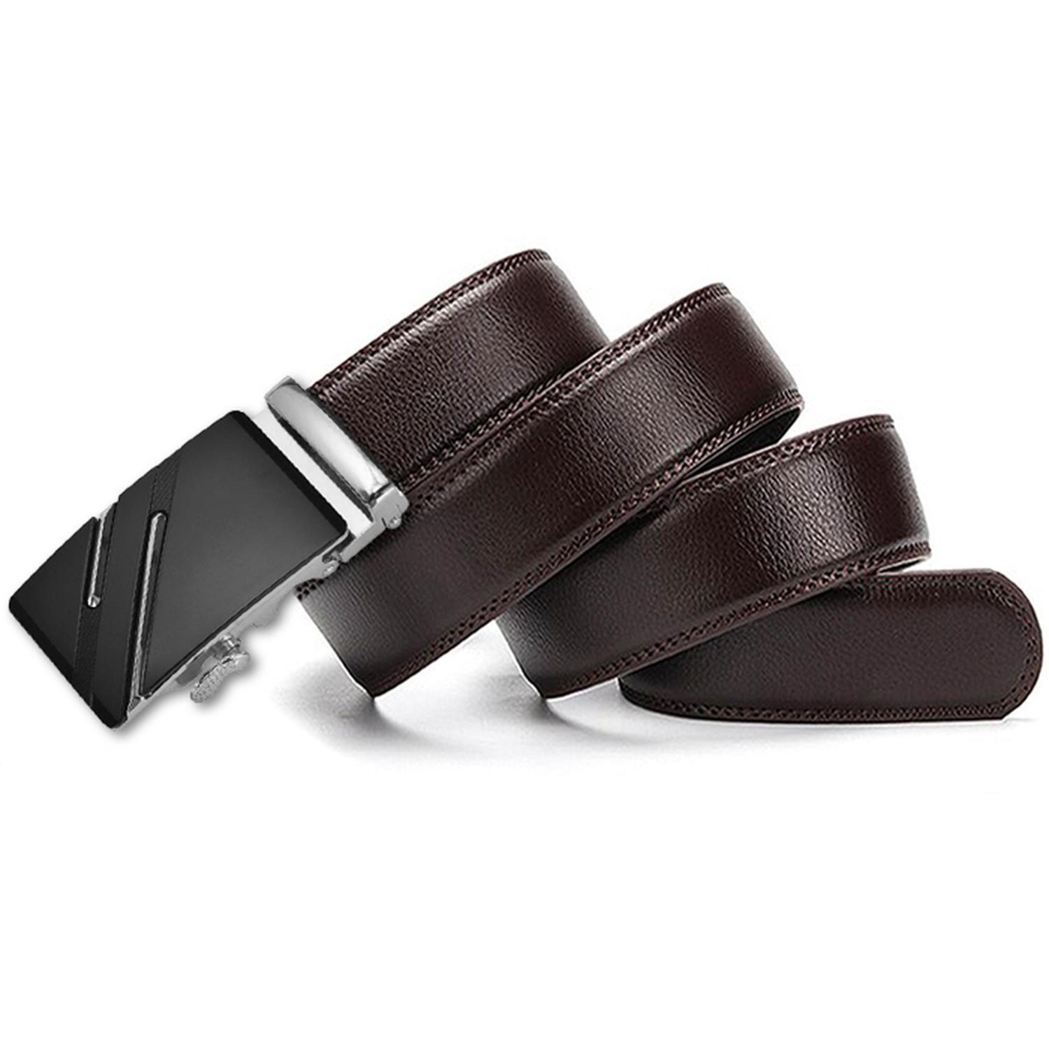 Cinturón Sonec hombre ejecutivo automático modelo Luxury Plateado-0