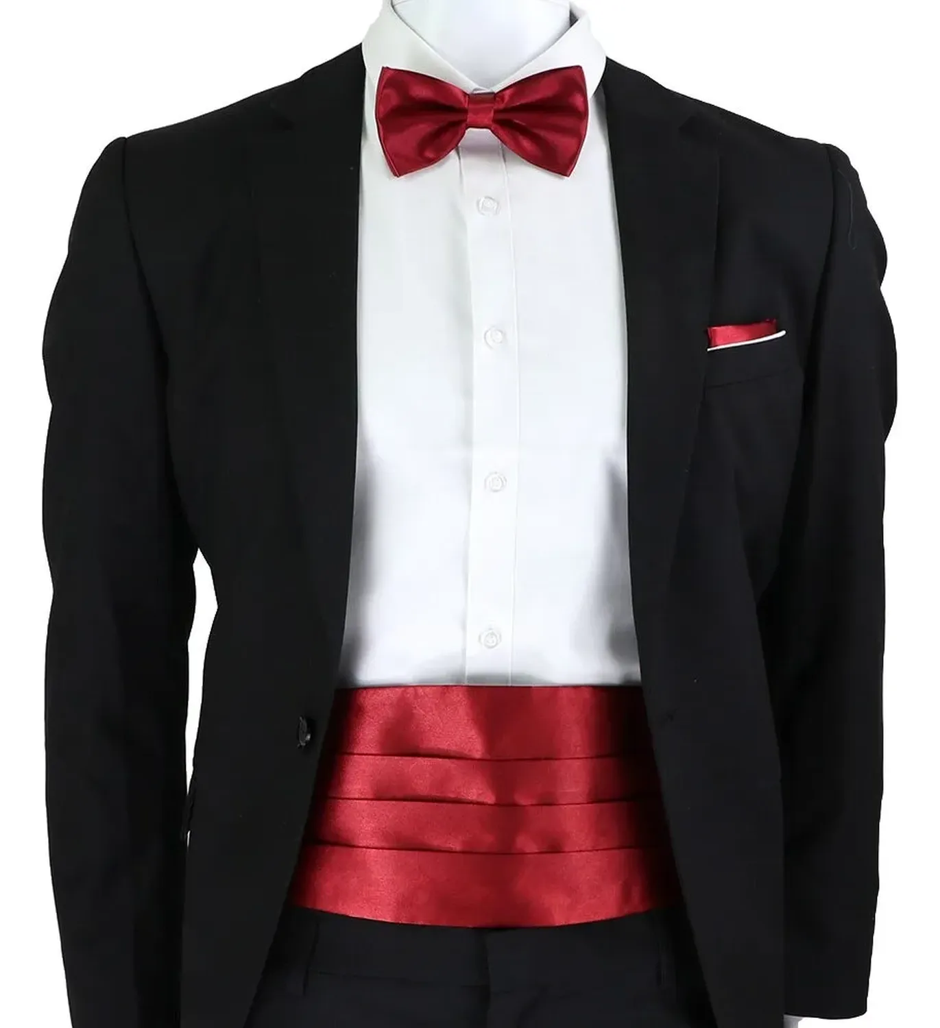 Faja Formal Corbatin Ajustables Hombre Matrimonio Cummerbund-0