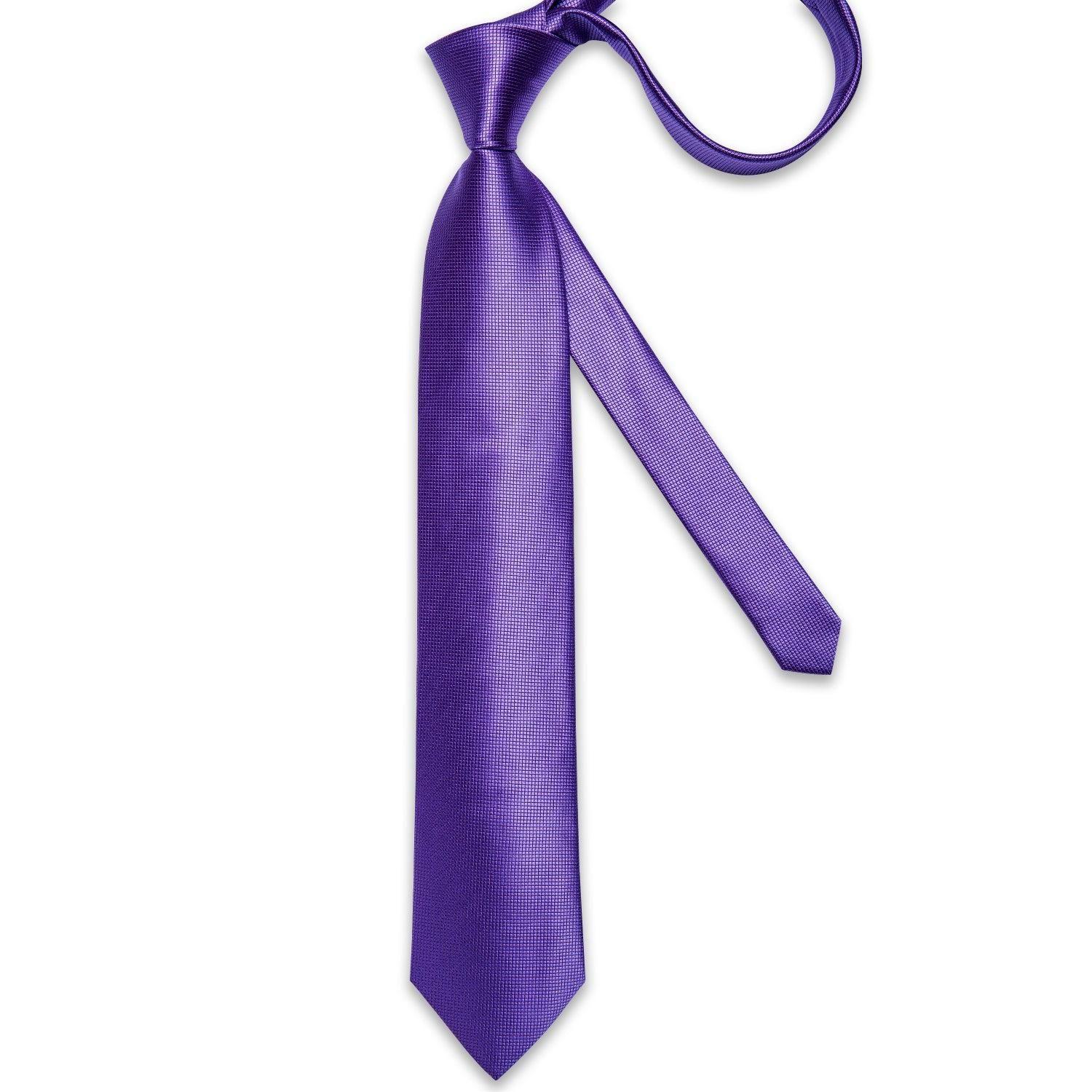 Corbata Purpura seda hombre con paño y colleras Modelo Purpura Classic-4