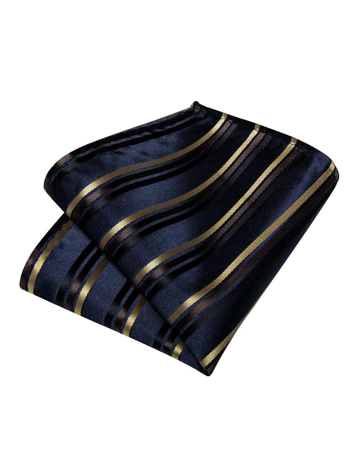 Corbata Seda Hombre con paño y colleras. Modelo Blue Label-3