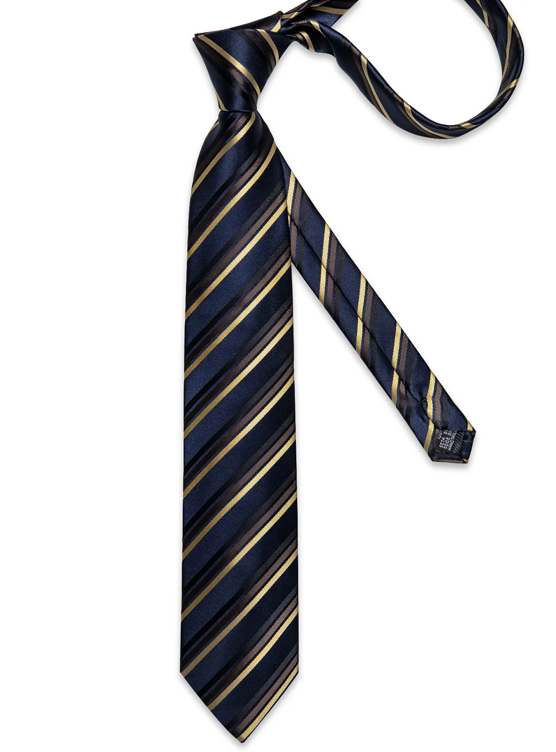 Corbata Seda Hombre con paño y colleras. Modelo Blue Label-4