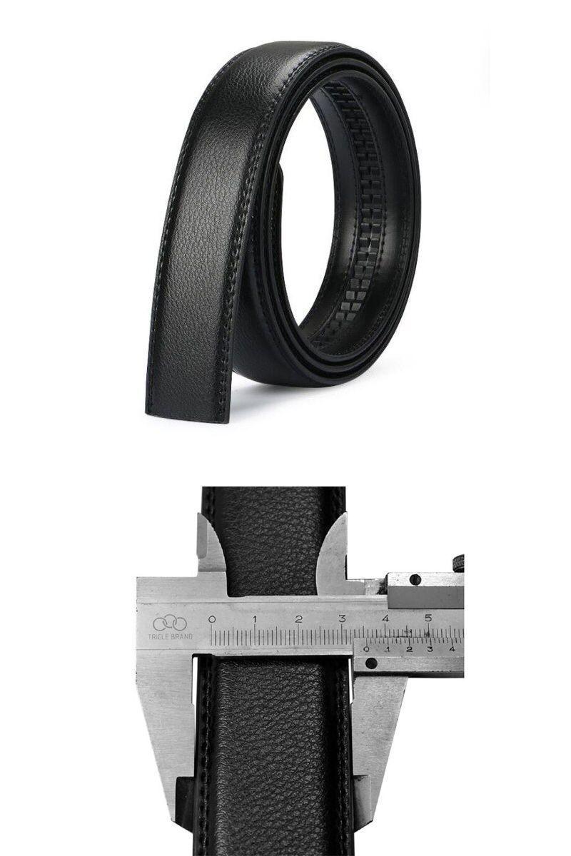 Cinturon ejecutivo automatico cuero negro hombre. Cavallino Plateado-4