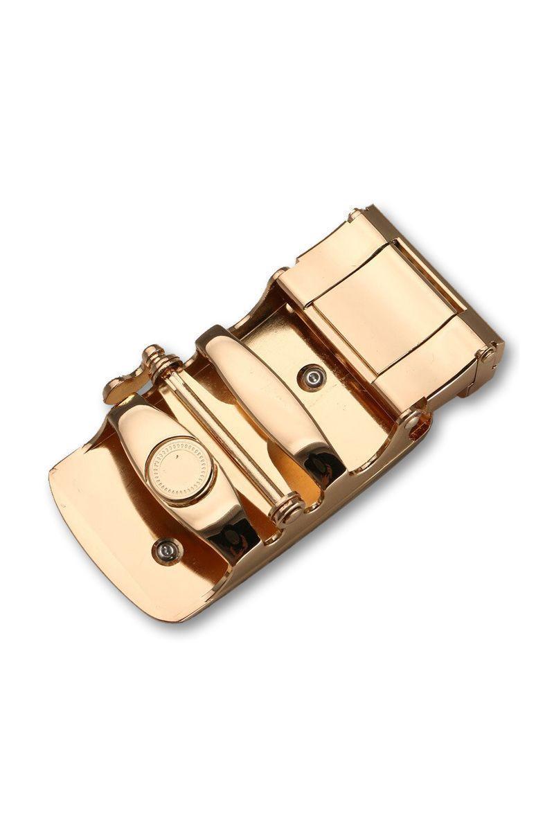 Cinturon ejecutivo automatico cuero negro hombre. Luxury Dorado-2