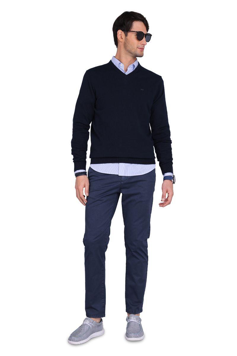 Chaleco Sweater Hombre Cuello V Manga Larga Semiformal Oficina ARROW-2