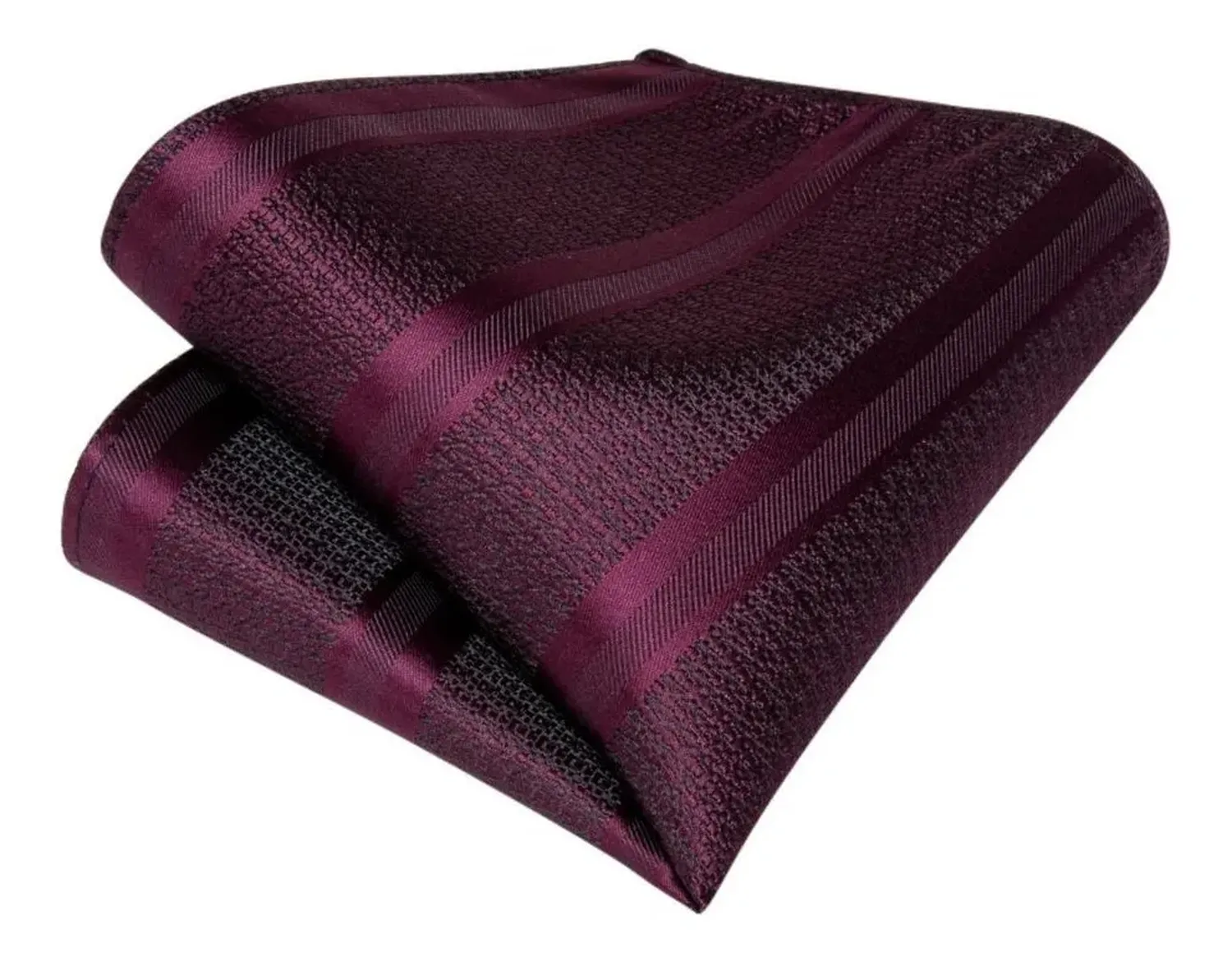 Set Corbata Gruesa Corbaton Ascot, Paño Y Colleras. Uva Negra-2