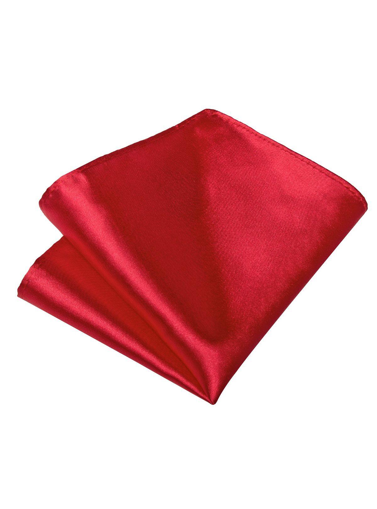 Set Corbata y paño Seda para hombres. Modelo Rojo Italiano-2