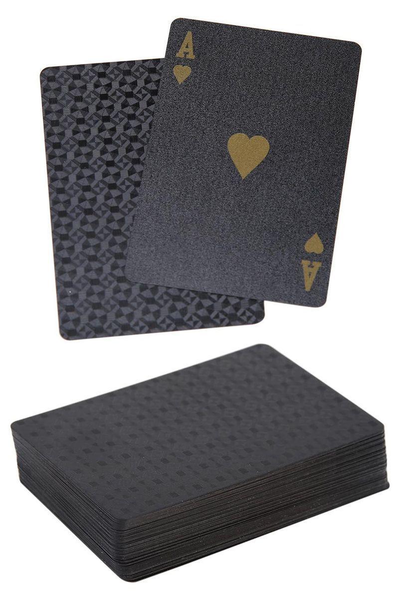 Juego de Naipes Negro. Baraja Inglesa. Poker Black-1