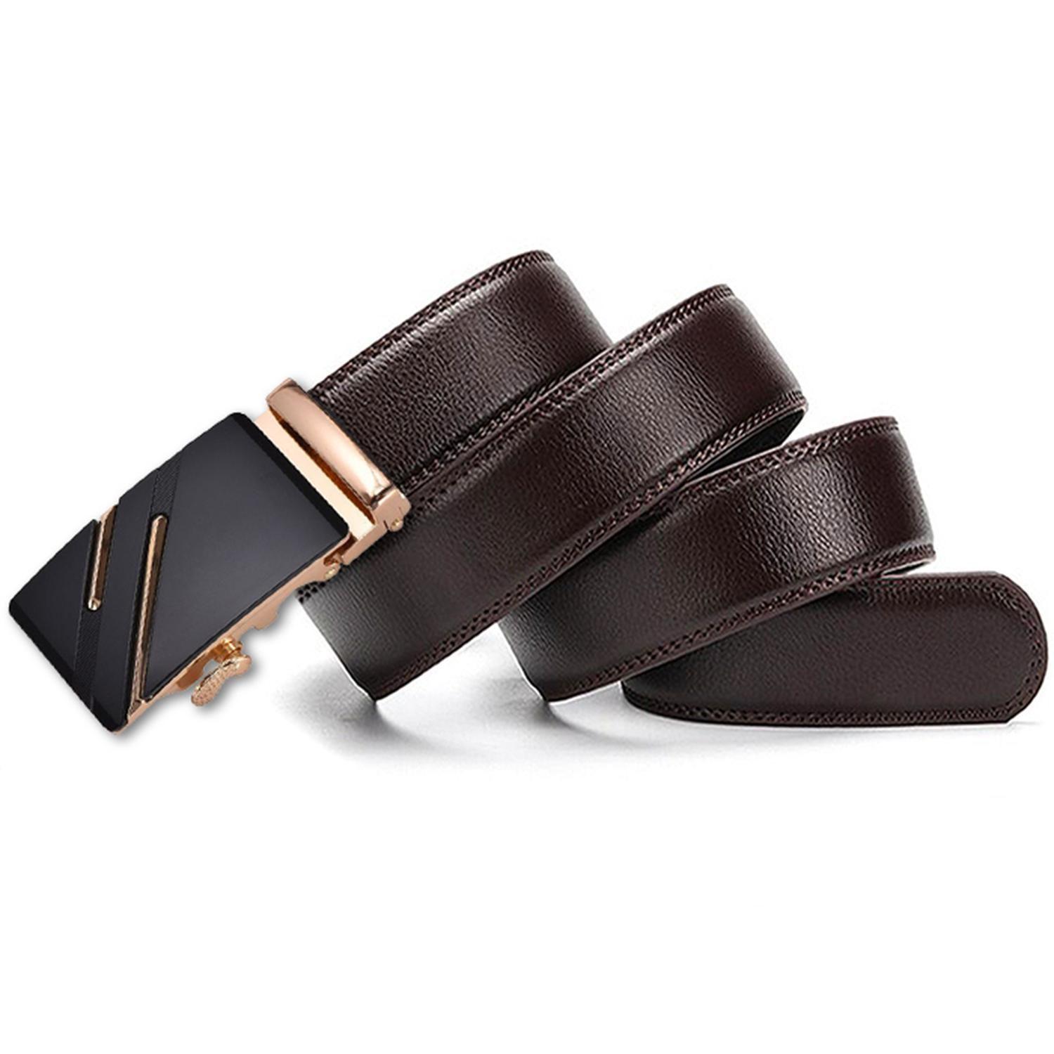 Cinturón Automatico hombre ejecutivo modelo Luxury Dorado-0