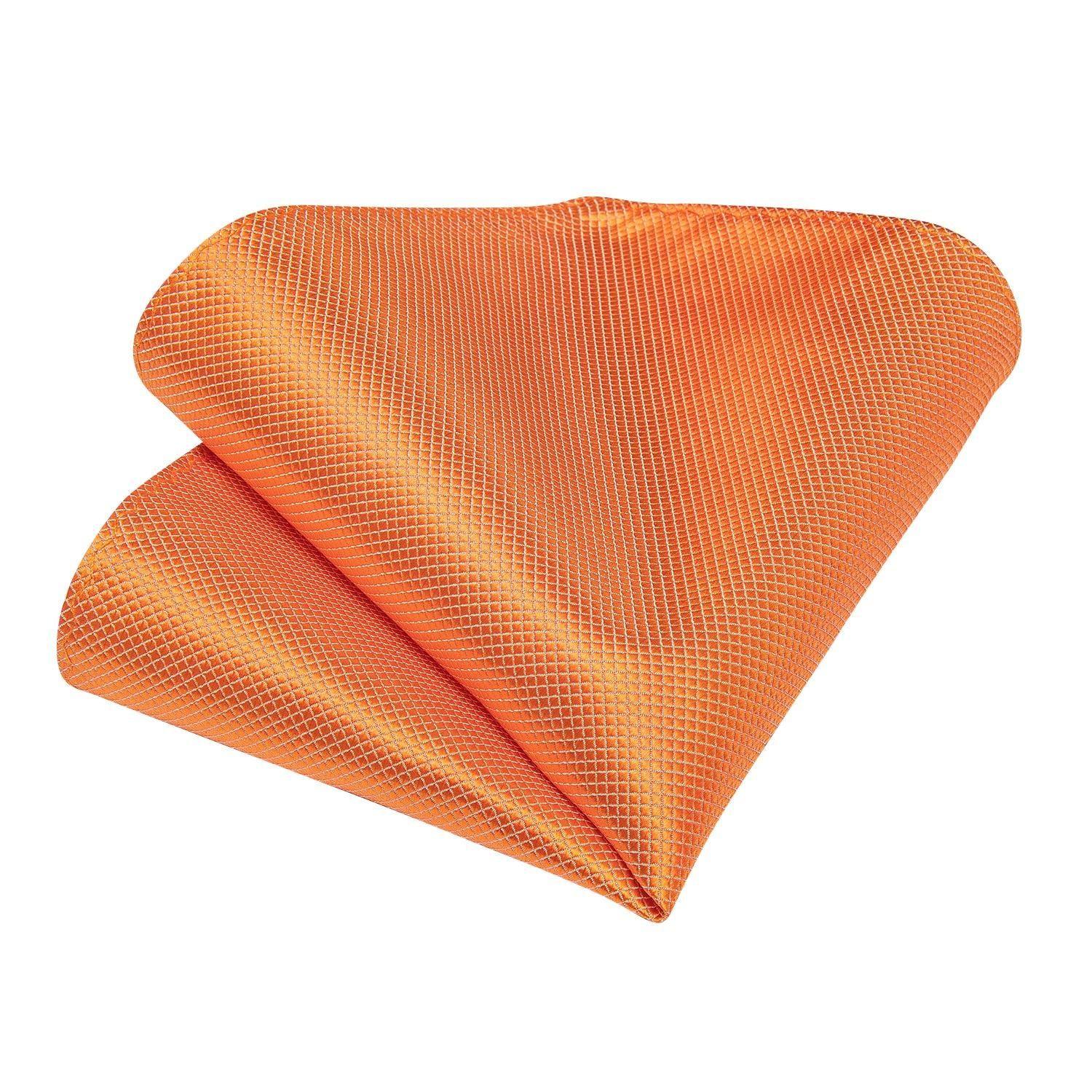 Corbata naranja formal seda hombre paño y colleras Naranjo Classic-3