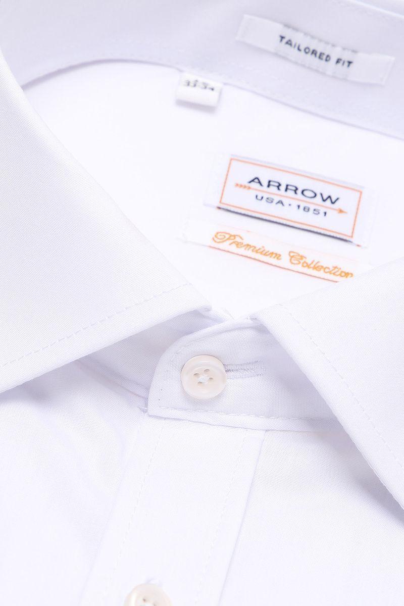 Camisa Blanca Formal Puño Doble para Colleras Tailored Fit Cuello Italiano ARROW-1