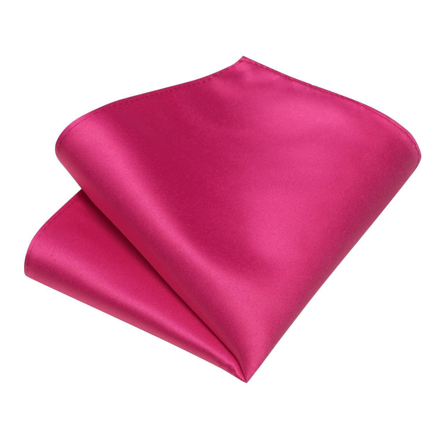 Corbata Rosada hombre seda con paño y colleras Rosa Italiano-2