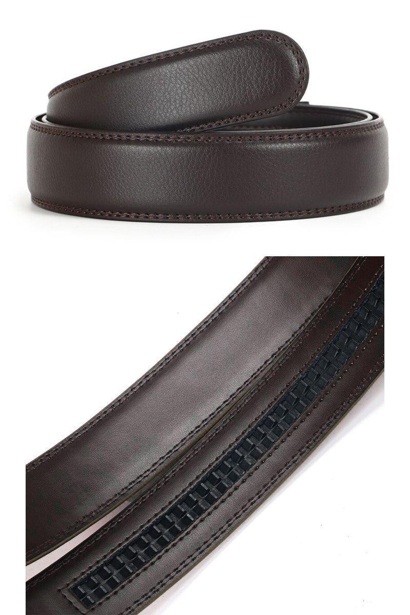 Cinturon ejecutivo automatico cuero café hombre. Coupe Dorado-4