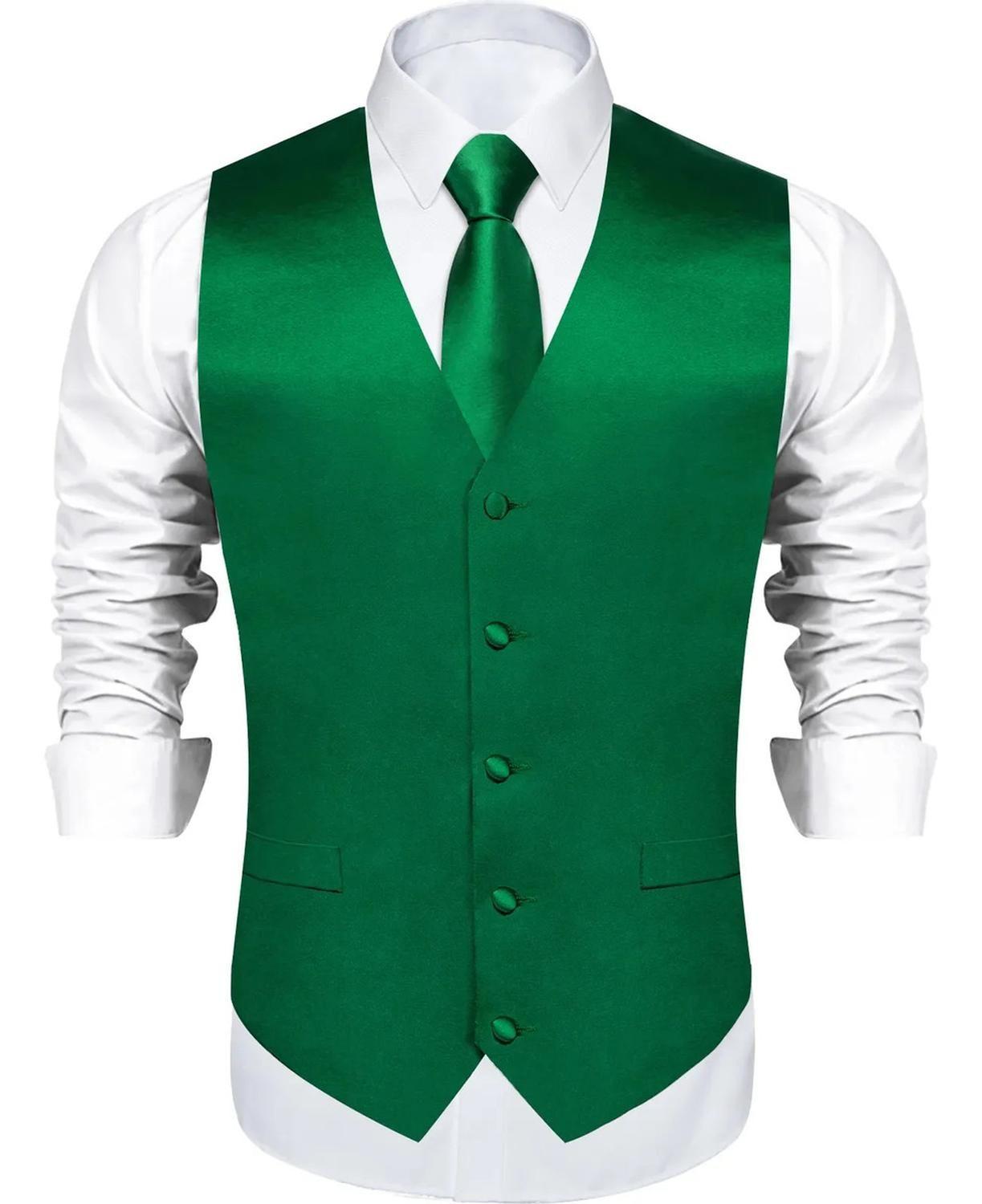 Gilet Satin Formal Hombre Chaqueta Sin Mangas Matrimonio-1
