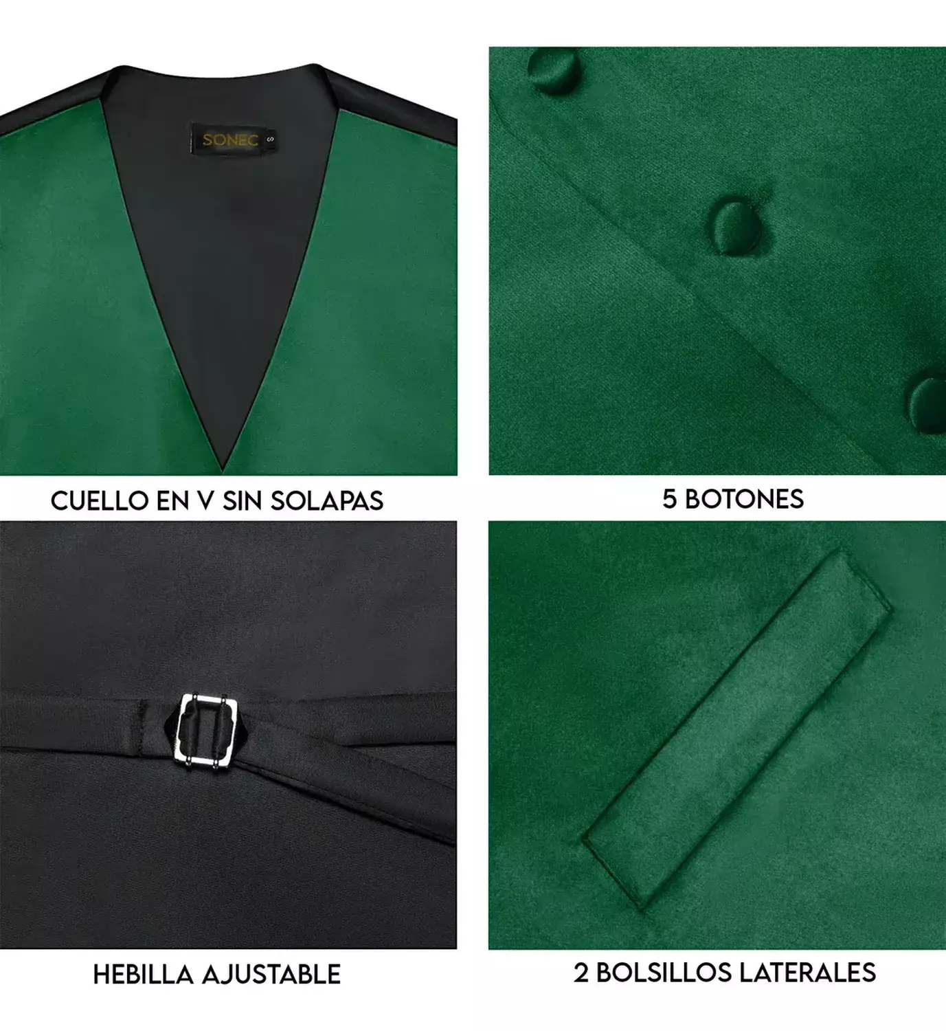 Gilet Satin Formal Hombre Chaqueta Sin Mangas Matrimonio-2