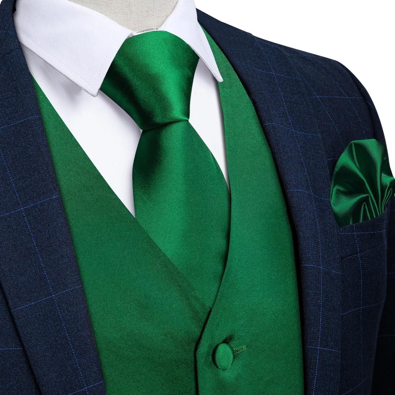 Gilet Satin Formal Hombre Chaqueta Sin Mangas Matrimonio-5