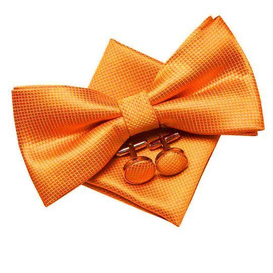 Corbatin Seda Hombre Paño y colleras Set humita-4