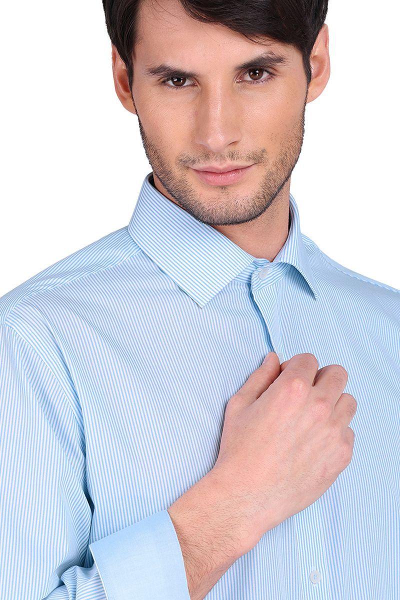 Camisa ARROW Slim Fit Formal a Rayas Hombre Cuello Italiano Sin Bolsillo-4