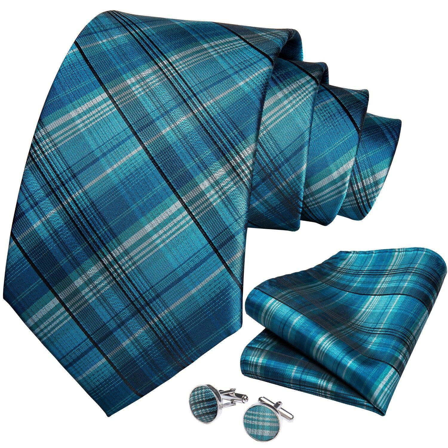 Corbata Azul petroleo seda hombre paño y colleras Modelo Azul Cenizas-0