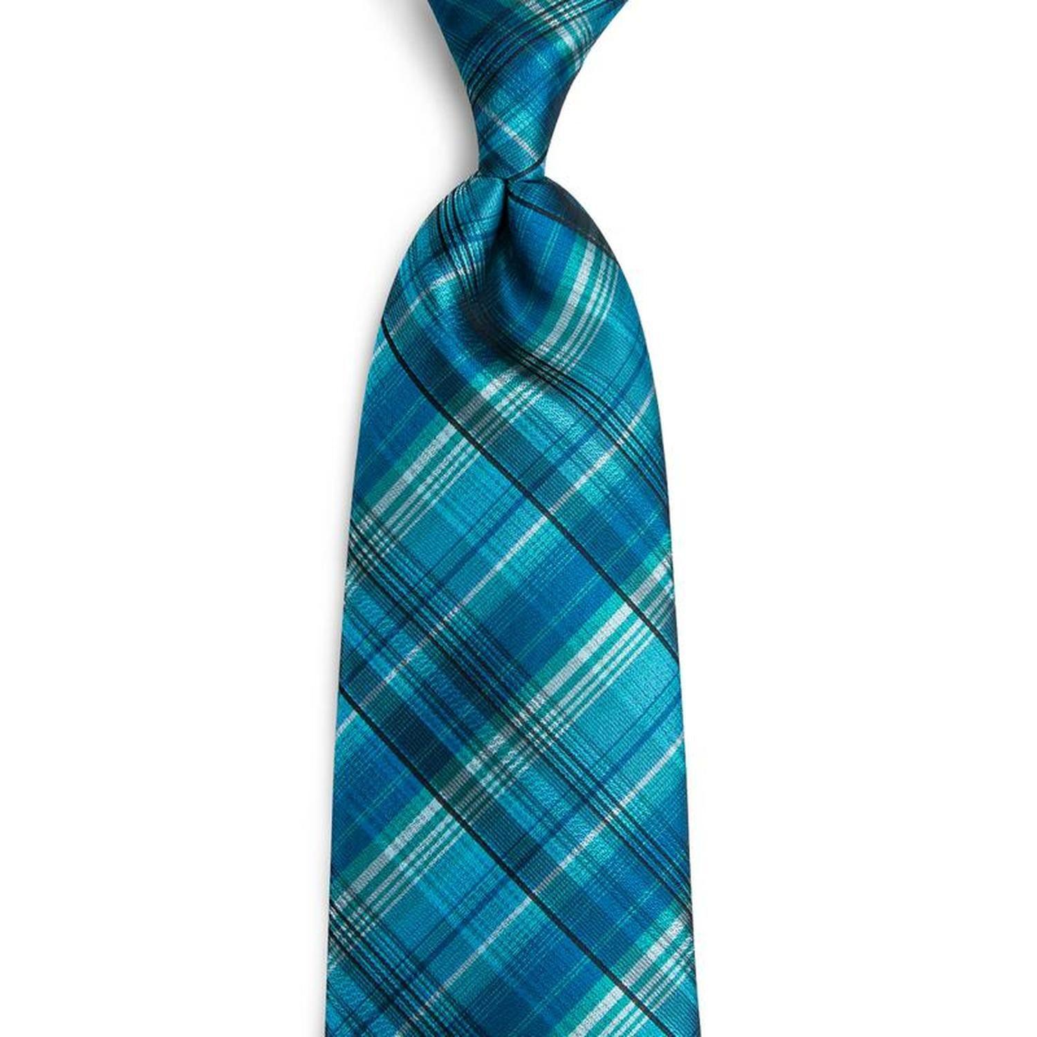 Corbata Azul petroleo seda hombre paño y colleras Modelo Azul Cenizas-3