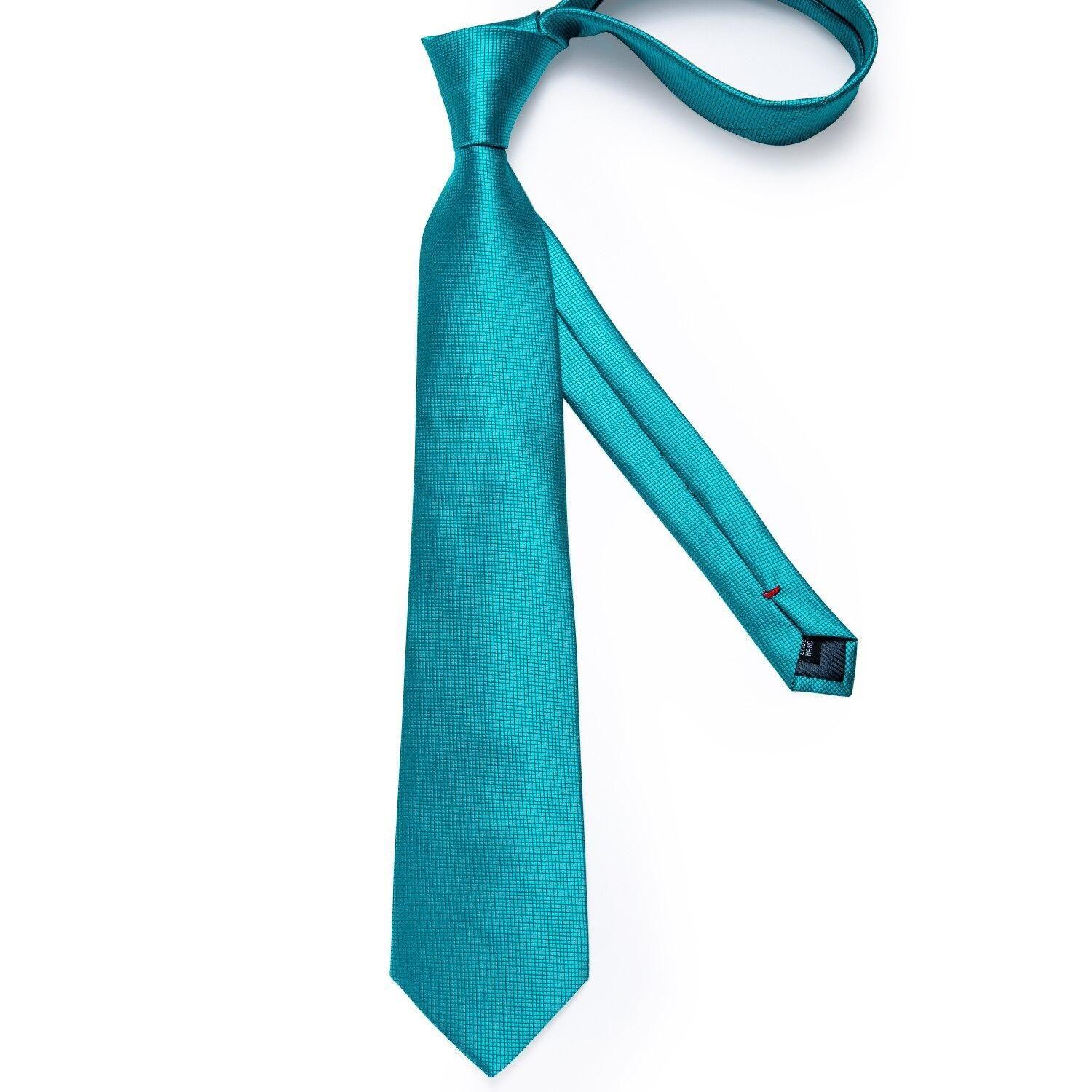 Corbata Calipso Hombre seda hombre paño y colleras Turquesa Classic-5