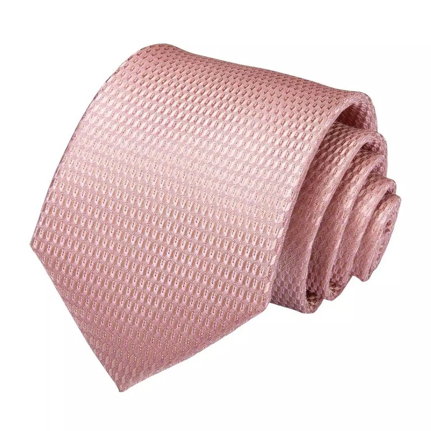 Corbata Rosa hombre seda con paño y colleras Palo Rosa-6