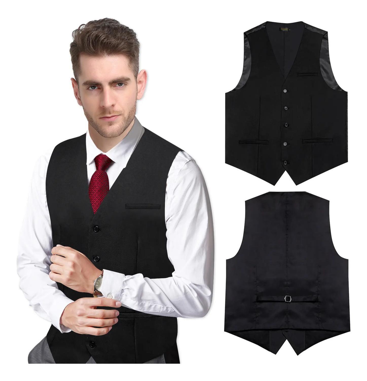 Chaleco Gilet Hombre. Chaqueta Formal Sin Mangas Matrimonio-7