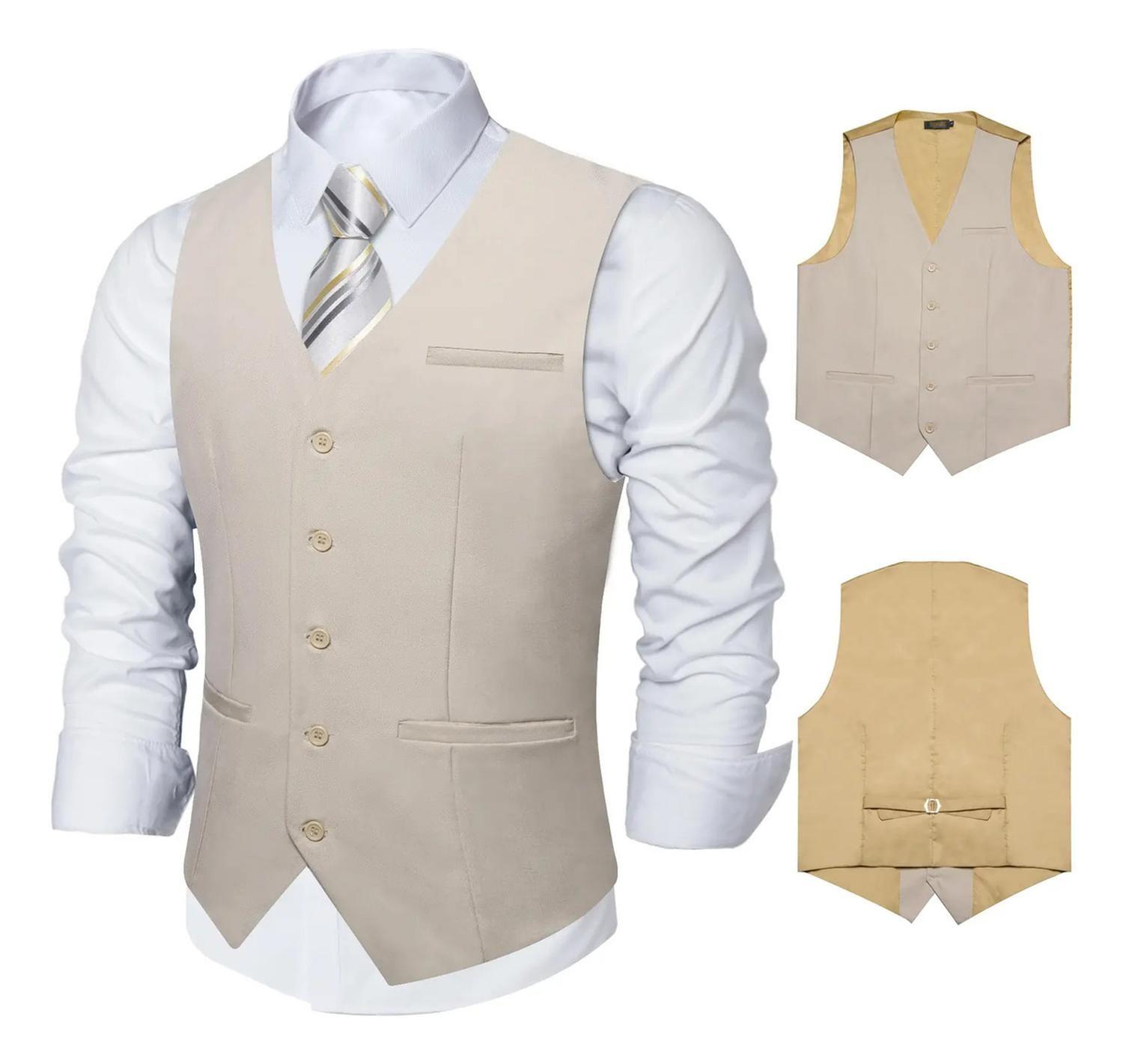 Chaleco Gilet Hombre. Chaqueta Formal Sin Mangas Matrimonio-0