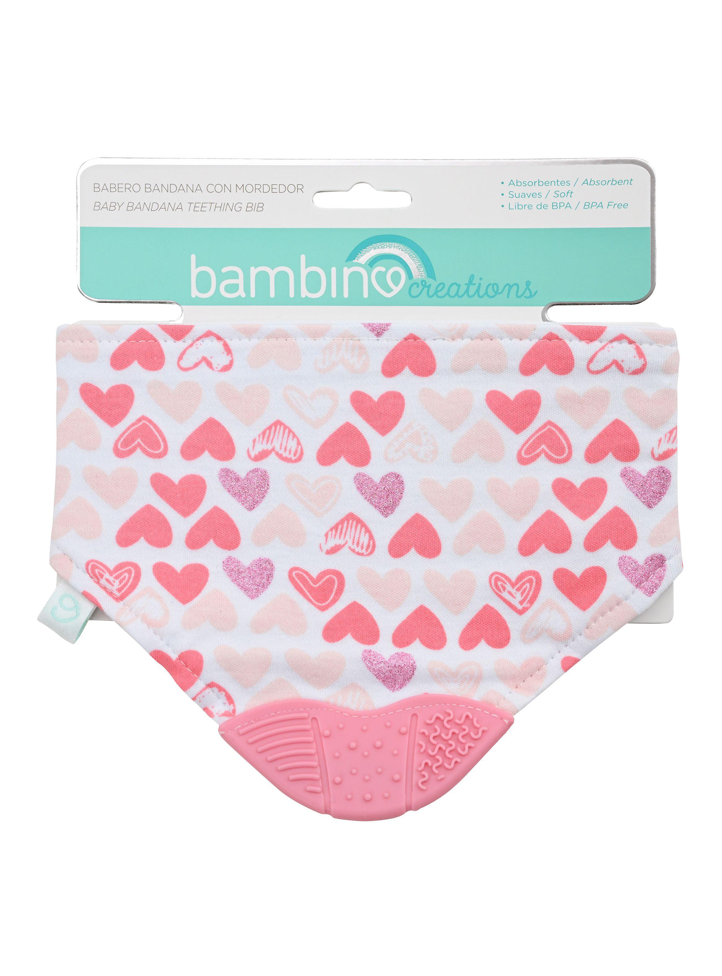 Babero Bandana Rosado Con Mordedor-0