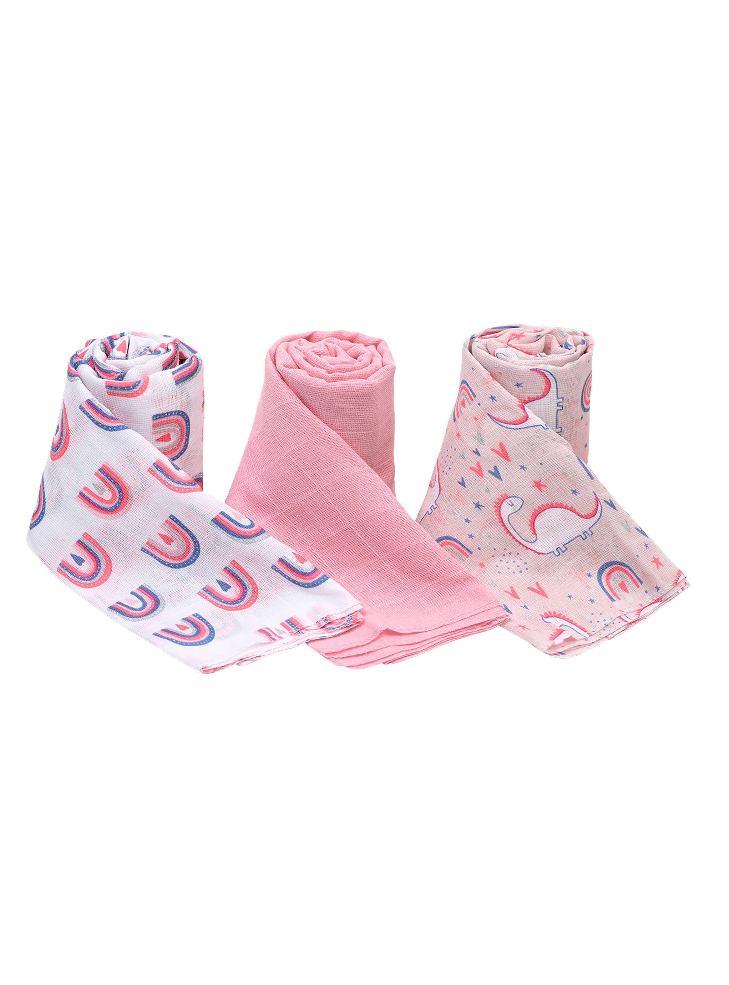 Set 3 Piezas Pañales Tuto Bambino  Dinosaurio Rosado-2