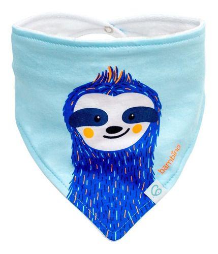 Baberos Bandana 2 Piezas Bambino Algodón Celeste-5