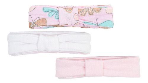 Set 3 Piezas Cintillos Bambino Creations Mariposa Rosado-2