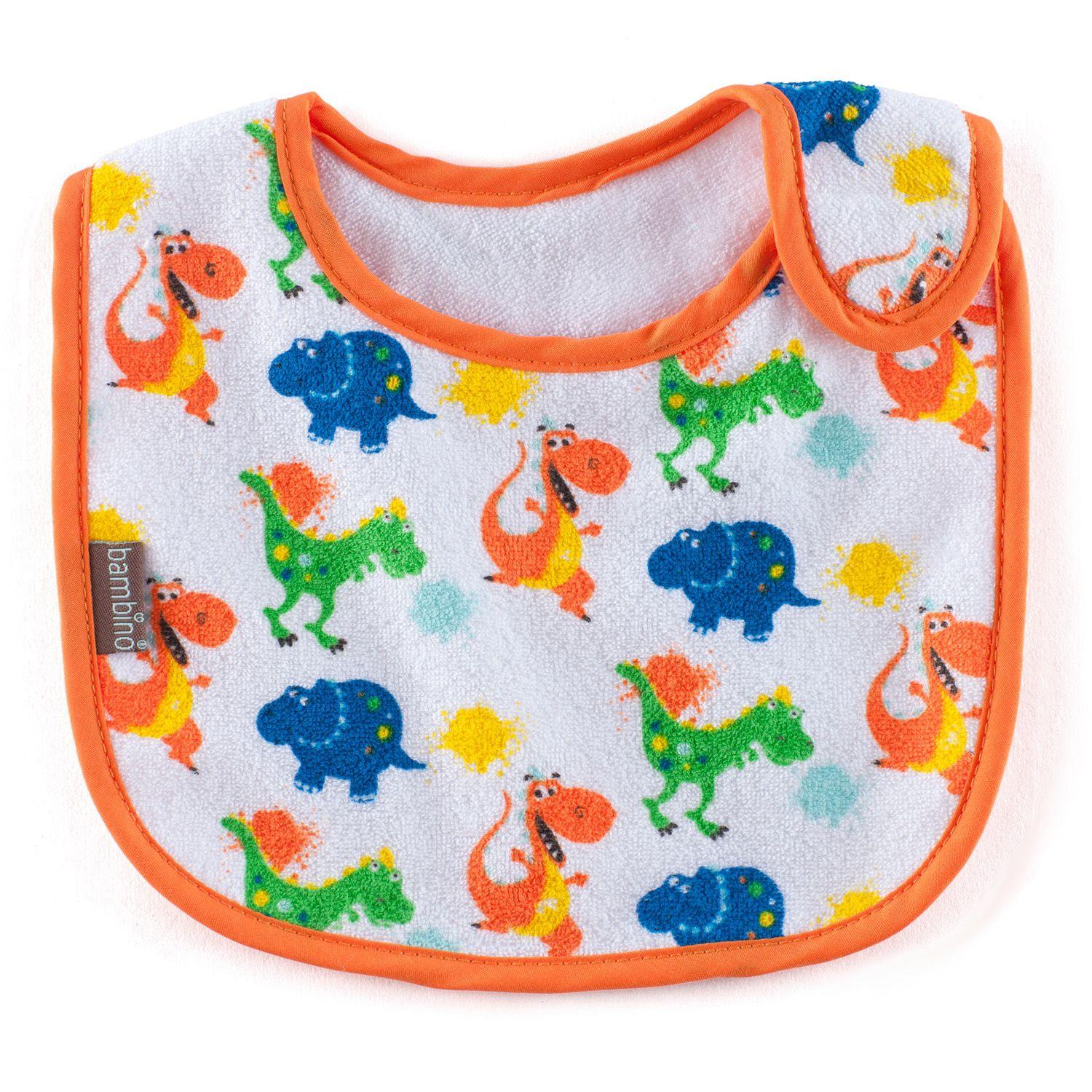 Babero De Toalla Colors Dinosaurios Multicolor-1