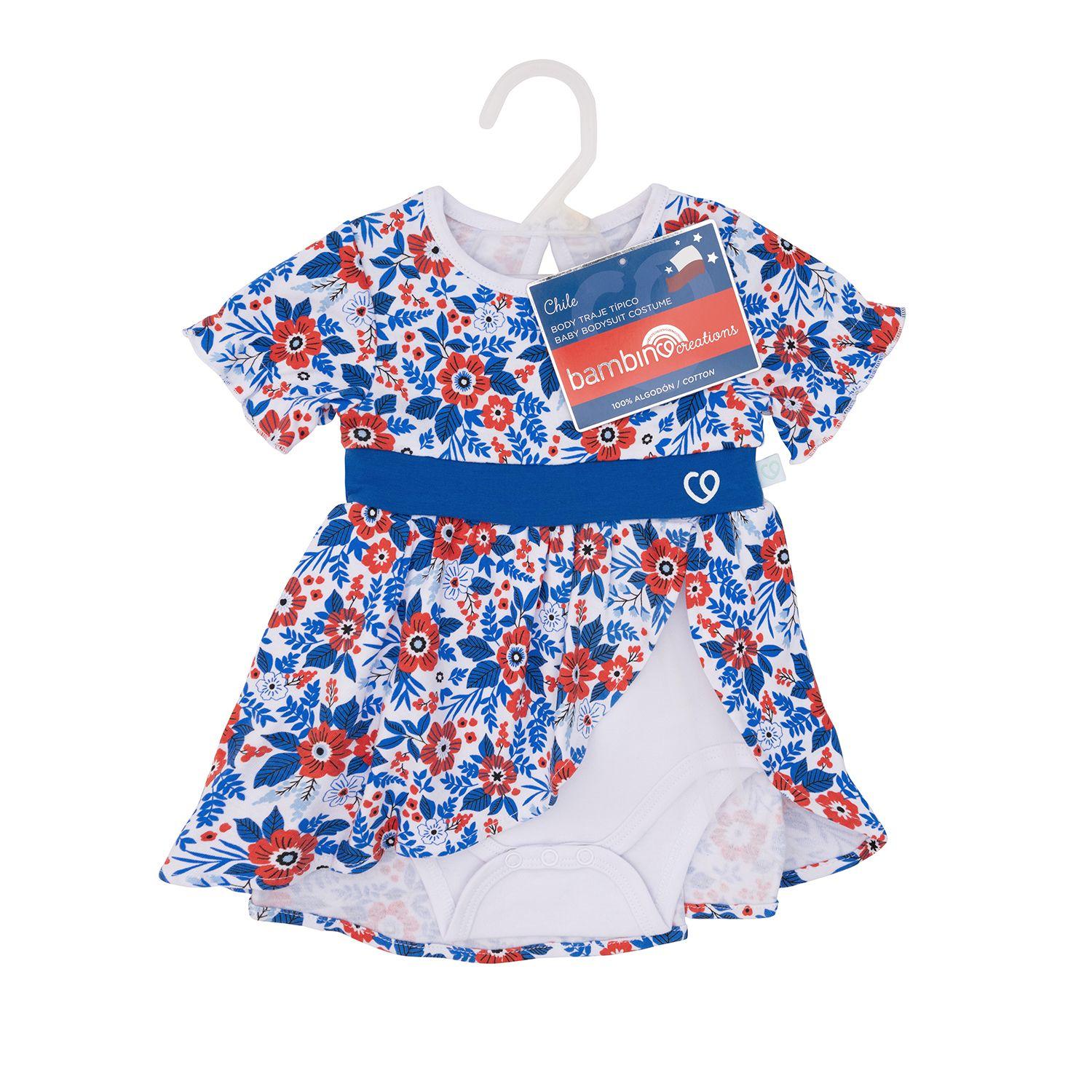 Body Vestido Blanco Huasa Niña 3-6 Meses-0