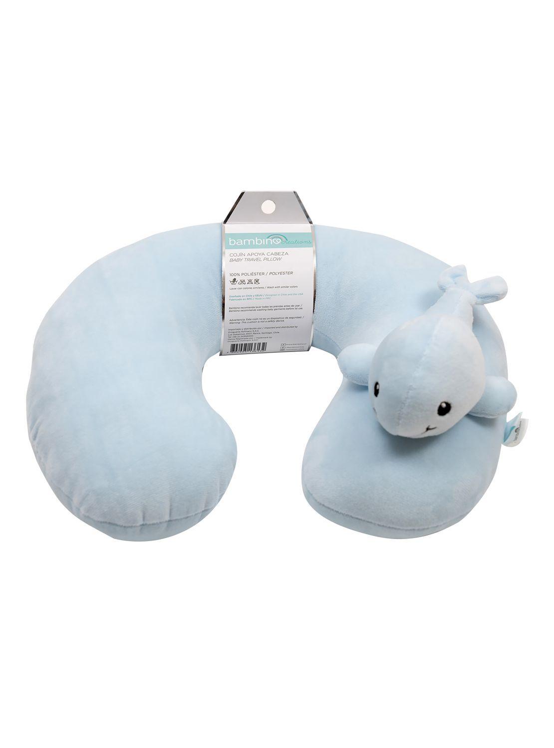 Cojin Apoyacabeza Bambino Creations Ballena Azul-1
