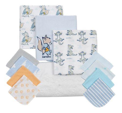 Set 12 Piezas Piezas Baby Gift Bambino Zorro Celeste-2