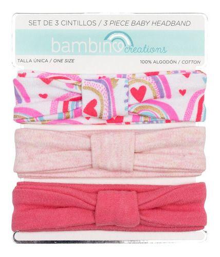 Set 3 Piezas Cintillos Bambino Creations Arcoiris Fucsia-3