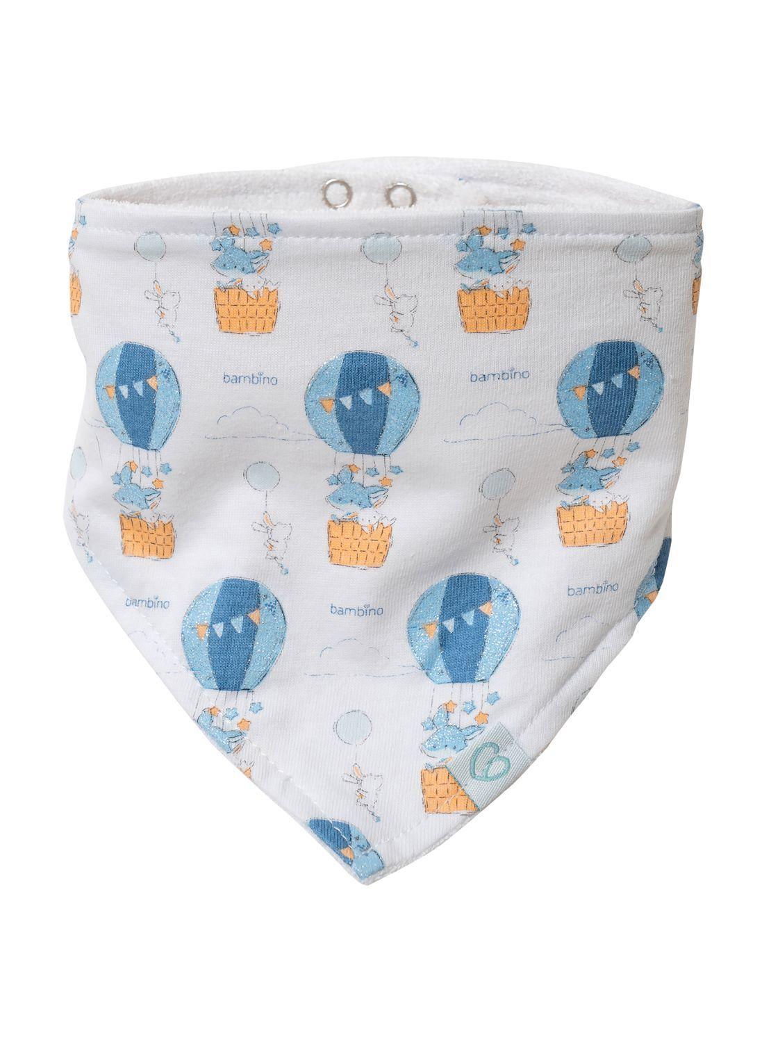 Set 2 Piezas Babero Bandana Bambino  Conejo Celeste-2