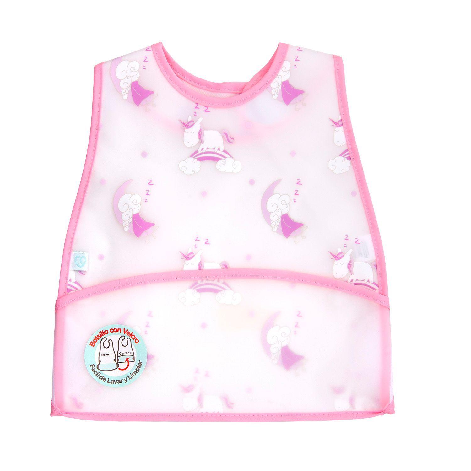 Babero Plastico Classic Niña Rosado Hadas-0